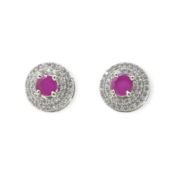 925 Sterling Silver Tops with Beautiful Zerkons and Pink Stones for Ladies